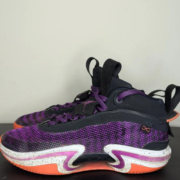 Nike Air Jordan XXXVI 36 First Light Shoe Black Hyper Violet White Youth Size 7Y - Picture 4 of 12